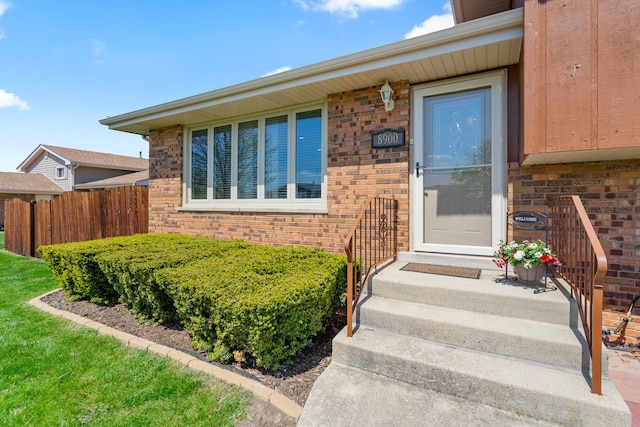 8900 W 169th Pl, Orland Hills, IL 60487 - property entrance featuring brick siding