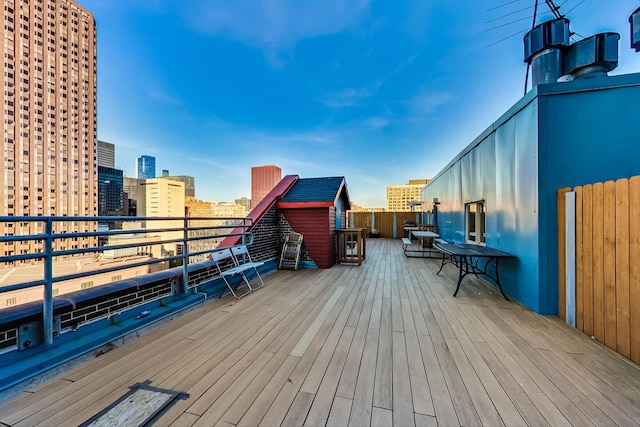 161 W Harrison St Unit 601, Chicago, IL 60605 - wooden deck with a view of city