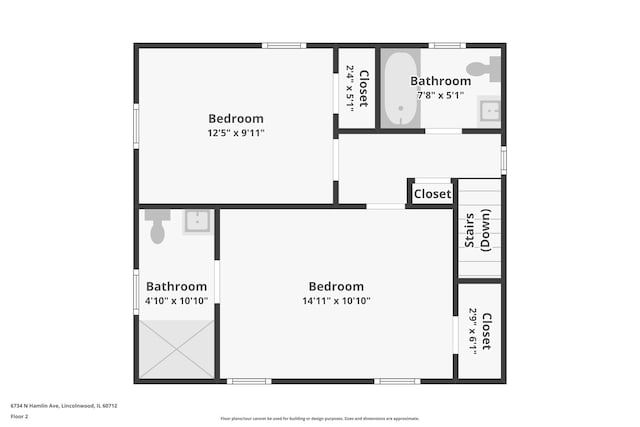 6734 N Hamlin Ave, Lincolnwood, IL 60712 - room layout