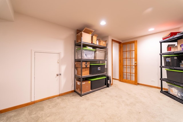 view of storage room