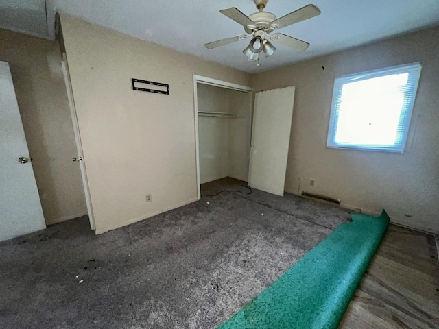 1101 N Coler Ave, Urbana, IL 61801 - unfurnished bedroom with a closet and ceiling fan