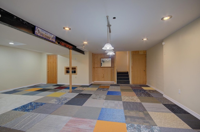 5615 Cider Grove Ct, Plainfield, IL 60586 - interior space with baseboards and recessed lighting