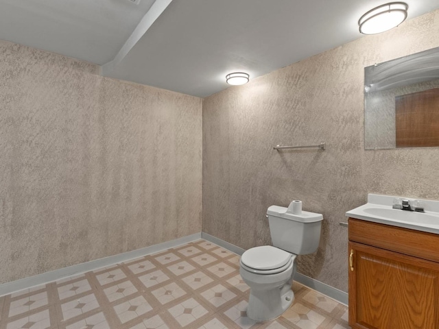 3721 Bunker Hill Dr, Algonquin, IL 60102 - half bathroom with tile patterned floors, vanity, and toilet