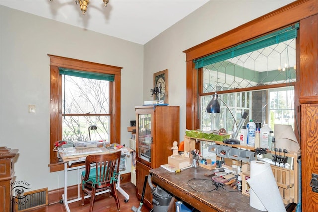 dining room featuring wood finished floors