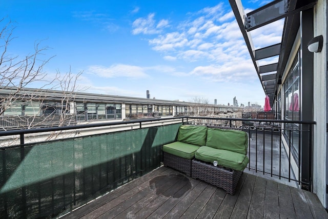 1070 W 15th St Unit 403, Chicago, IL 60608 - wooden terrace with a city view