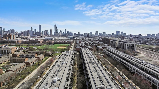 1070 W 15th St Unit 403, Chicago, IL 60608 - bird's eye view of skyline and a highway