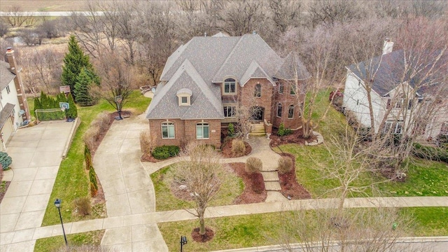 view of front of home with brick siding
