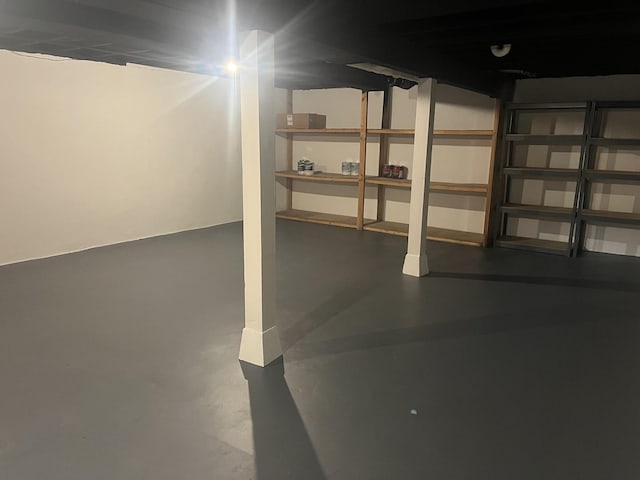 view of basement