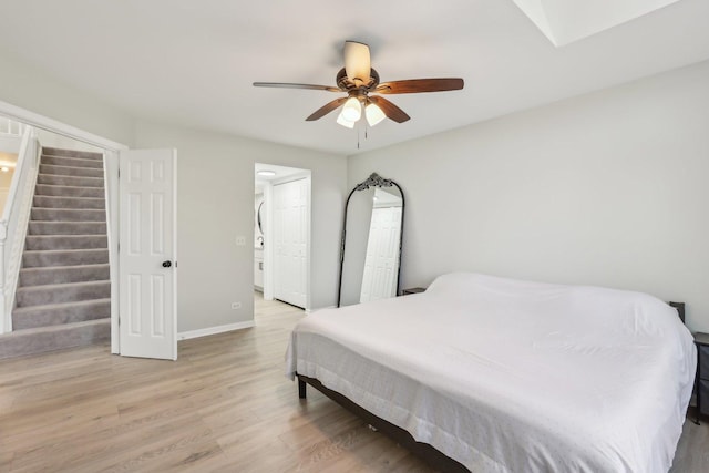 200 Glasgow Ln, Schaumburg, IL 60194 - bedroom featuring light wood-style floors and ceiling fan