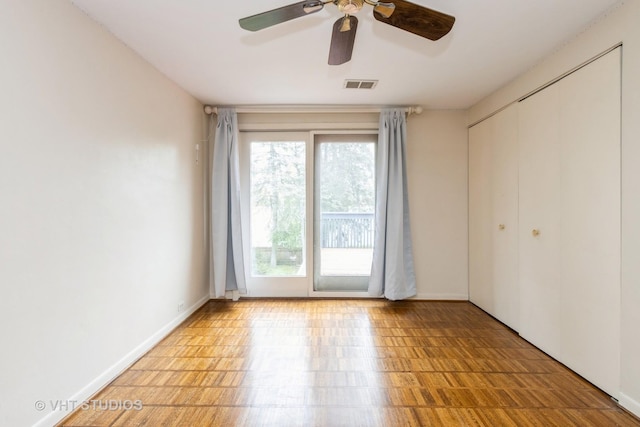 349 Ridge Rd, Kenilworth, IL 60043 - spare room with baseboards, a ceiling fan, and visible vents