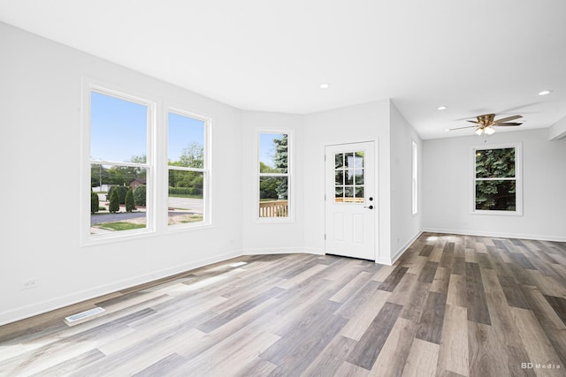 18445 Kedzie Ave, Homewood, IL 60430 - spare room featuring plenty of natural light, recessed lighting, wood finished floors, and baseboards