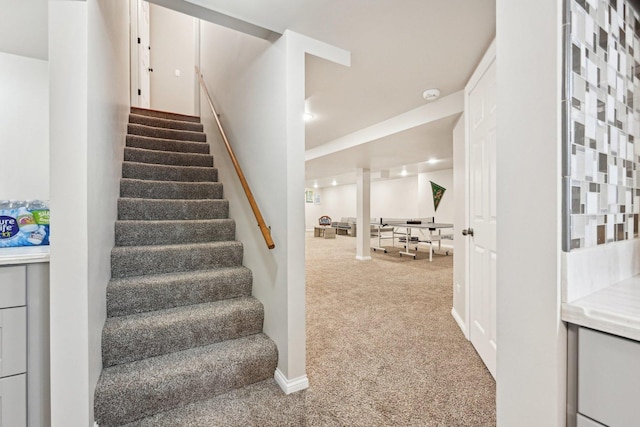 stairs with carpet