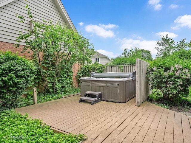 2 Stirrup Cup Ct, Saint Charles, IL 60174 - wooden deck featuring a hot tub
