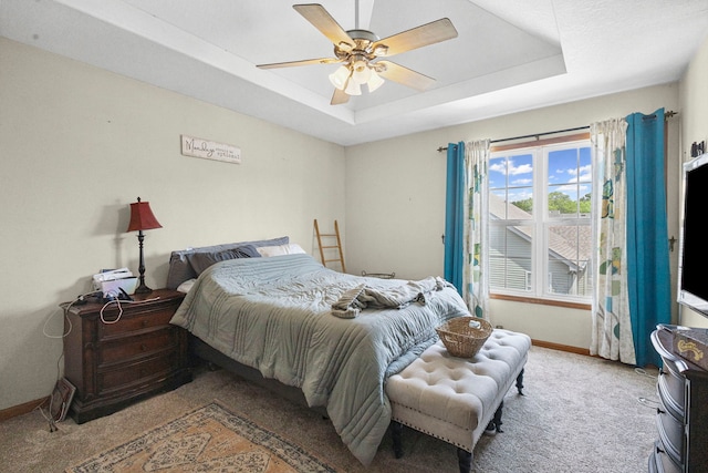 175 Mulberry St, Manteno, IL 60950 - carpeted bedroom with a raised ceiling and ceiling fan