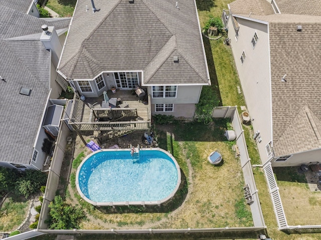175 Mulberry St, Manteno, IL 60950 - aerial view of property and surrounding area with a pool area