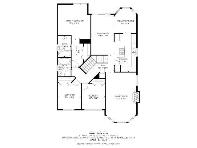 175 Mulberry St, Manteno, IL 60950 - view of property floor plan