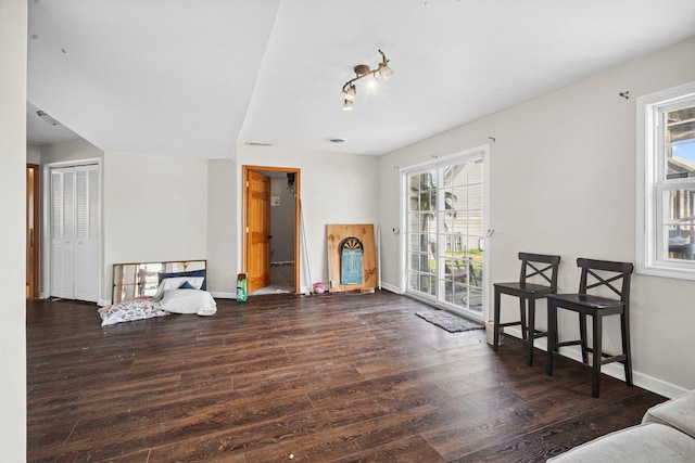 175 Mulberry St, Manteno, IL 60950 - unfurnished living room featuring wood finished floors and baseboards