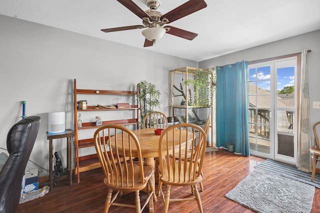 175 Mulberry St, Manteno, IL 60950 - dining area with wood finished floors and ceiling fan
