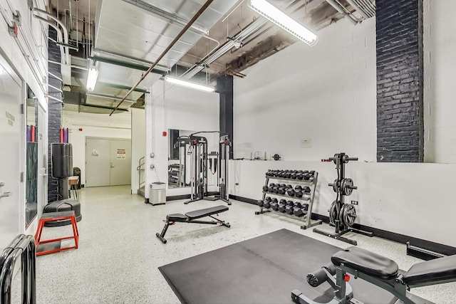 view of workout area