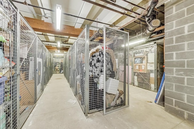 view of storage area