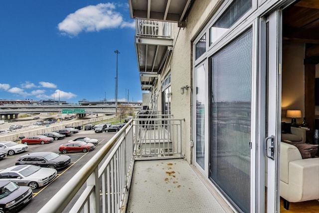 balcony featuring a city view
