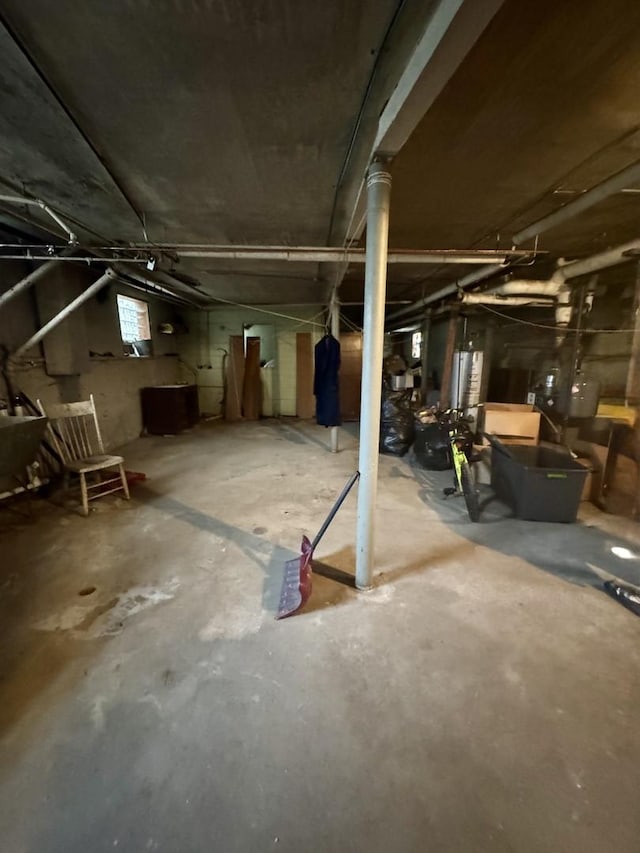 view of basement
