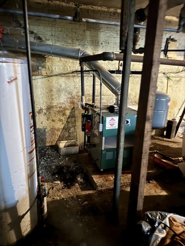 interior space featuring water heater