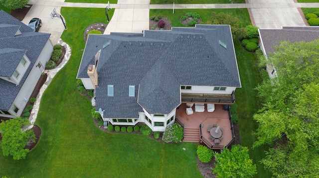 1583 Pine Lake Dr, Naperville, IL 60564 - aerial view of property and surrounding area