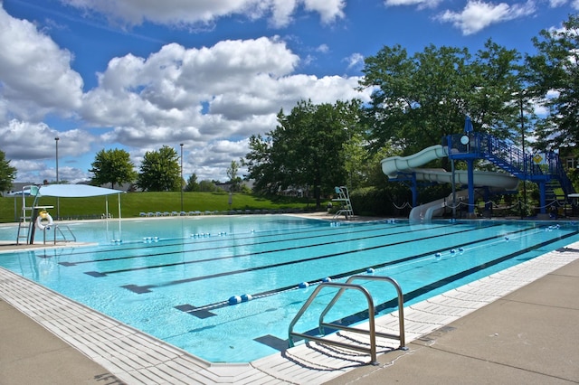 1583 Pine Lake Dr, Naperville, IL 60564 - community pool featuring a water slide