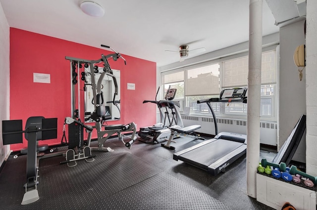 3180 N Lake Shore Dr Unit 15A, Chicago, IL 60657 - exercise room with ceiling fan