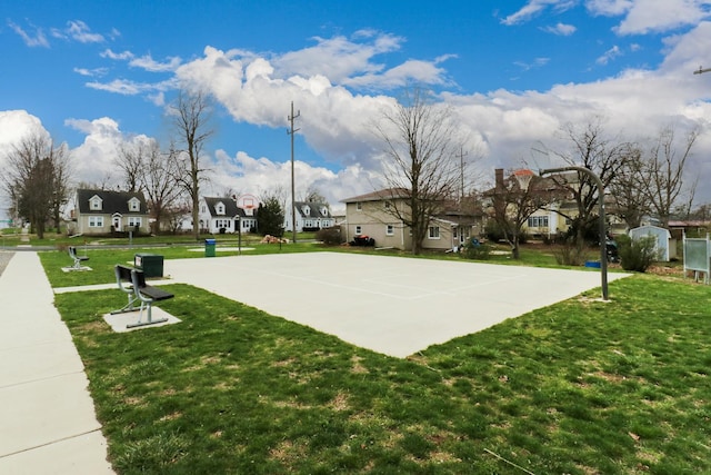 108 N Chatham St, Danvers, IL 61732 - view of home's community with a residential view, community basketball court, and a lawn