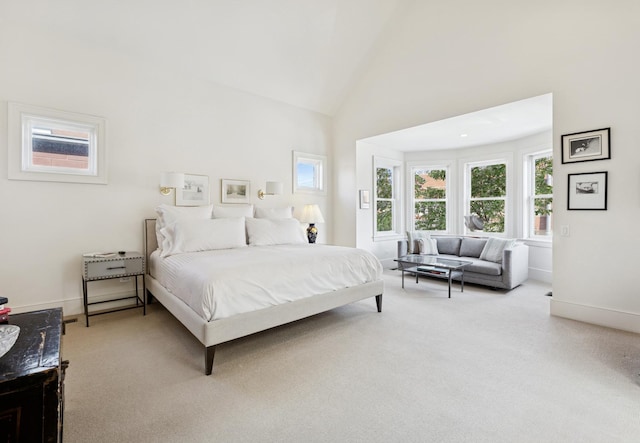 2735 N Dayton St, Chicago, IL 60614 - bedroom with carpet, lofted ceiling, and baseboards