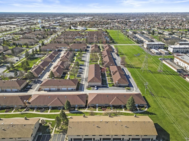bird's eye view with a residential view