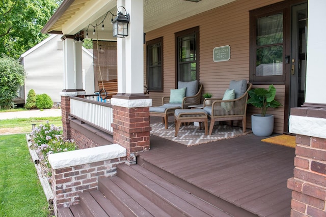 447 S State St, Monticello, IL 61856 - deck featuring a porch