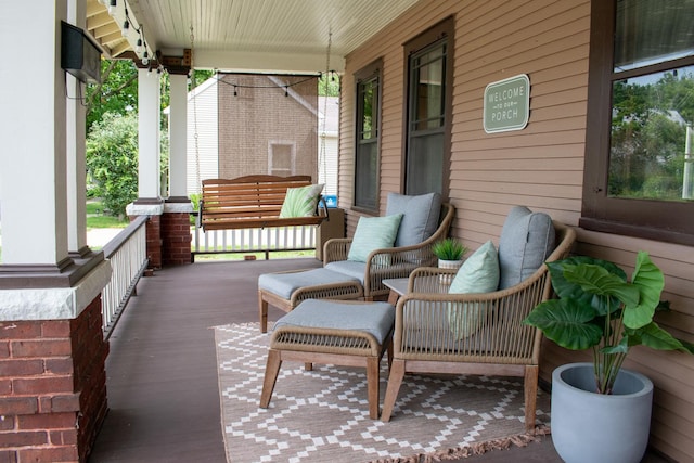 447 S State St, Monticello, IL 61856 - balcony featuring a porch