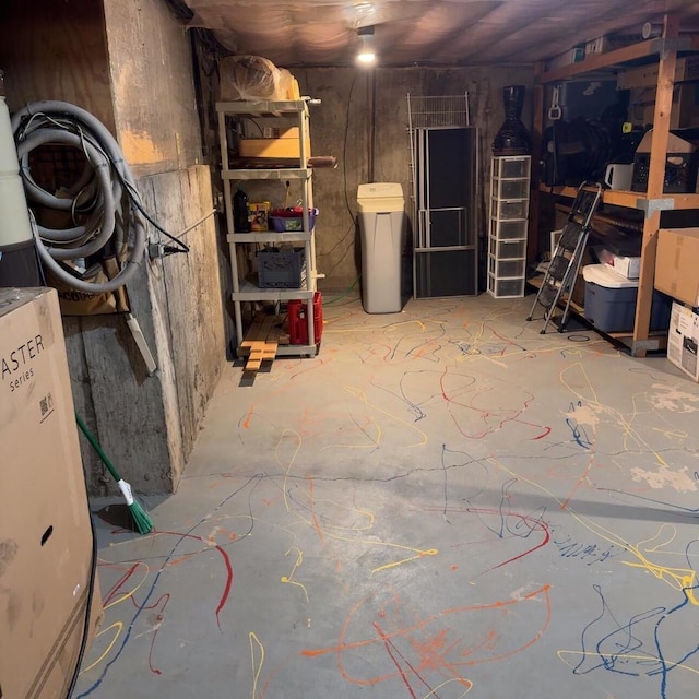 187 Hilltop Dr, Lake In The Hills, IL 60156 - unfinished basement featuring a water softener