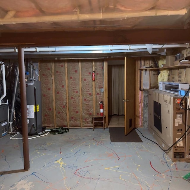 187 Hilltop Dr, Lake In The Hills, IL 60156 - unfinished basement featuring gas water heater