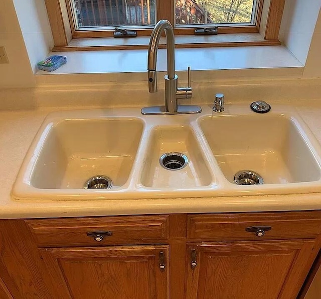 187 Hilltop Dr, Lake In The Hills, IL 60156 - kitchen view of light countertops and brown cabinets