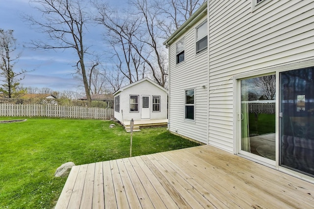 367 Quist Ct, Grayslake, IL 60030 - deck featuring a lawn and fence