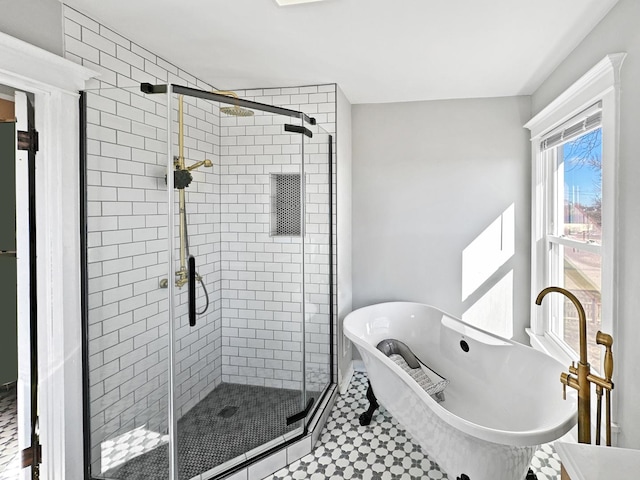 17128 Lukens Rd, Sycamore, IL 60178 - full bath with a shower stall and a freestanding tub
