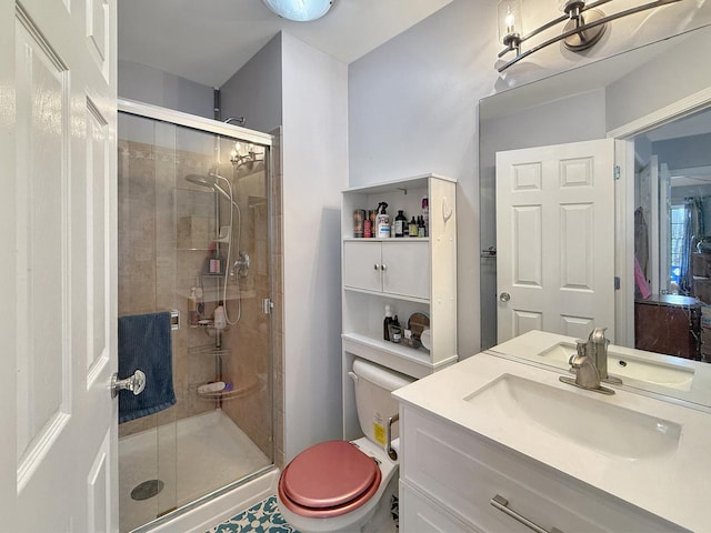 648 S Rosehall Ln, Round Lake, IL 60073 - full bath with toilet, a shower stall, and vanity