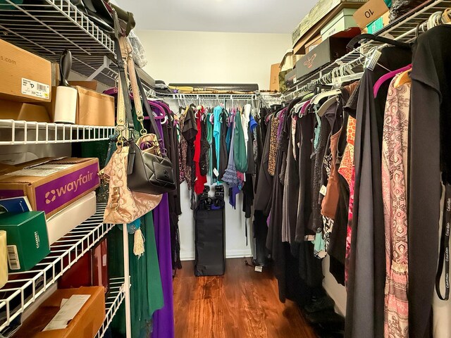 648 S Rosehall Ln, Round Lake, IL 60073 - walk in closet with wood finished floors