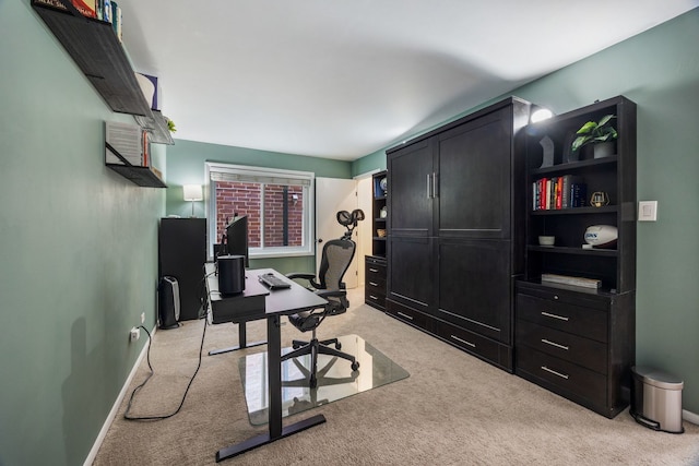 849 W Buckingham Pl Unit G, Chicago, IL 60657 - office area featuring baseboards and light carpet