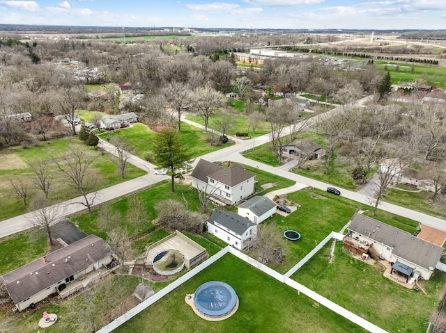 drone / aerial view with a residential view