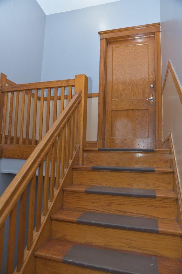 view of stairway