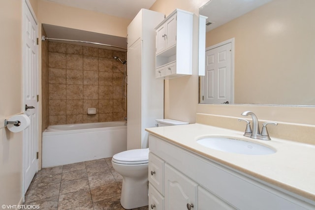 7010 Dover Ct Unit 203, Woodridge, IL 60517 - bathroom featuring washtub / shower combination, toilet, and vanity