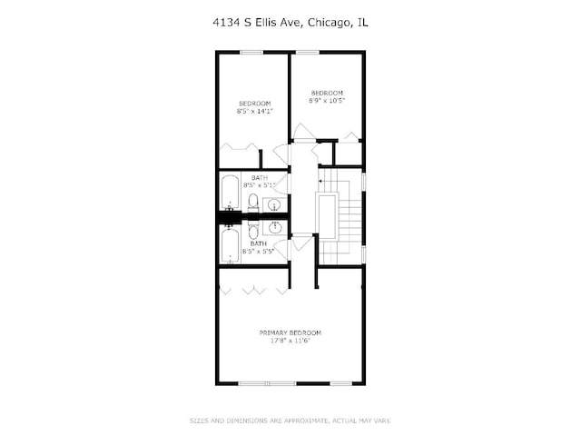 4134 S Ellis Ave, Chicago, IL 60653 - floor plan / room layout