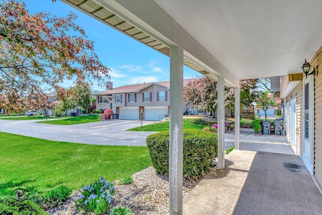 view of patio featuring a residential view