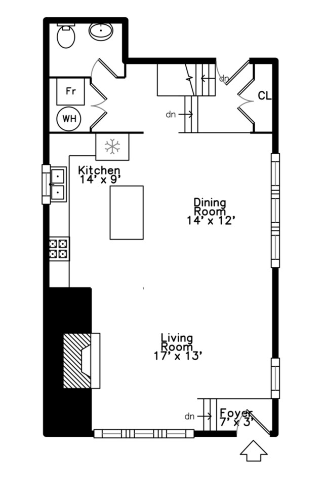 1459 W Melrose St Unit 1N, Chicago, IL 60657 - room layout
