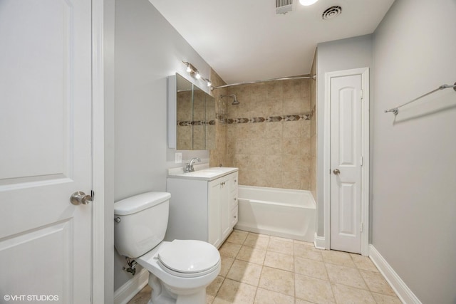 4337 S Prairie Ave Unit G, Chicago, IL 60653 - full bath with toilet, vanity, tile patterned floors, and visible vents
